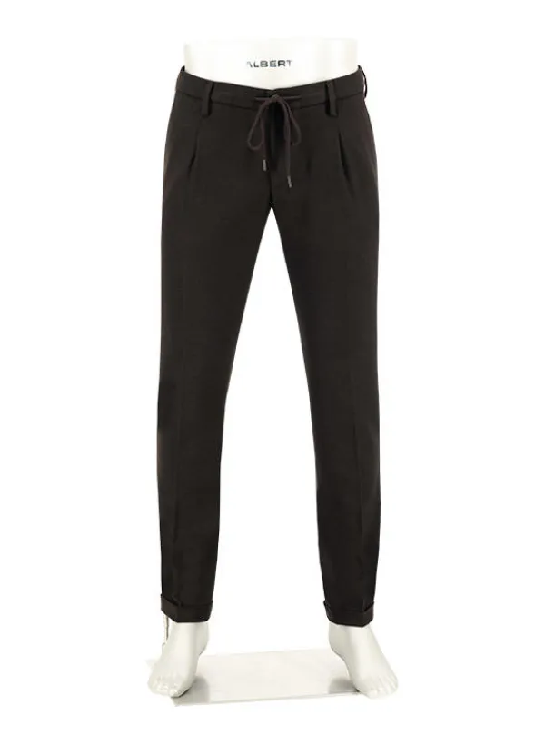 ALBERTO Flanell, Barista, Tapered Fit, Mikrofaser-Stretch, braun^ Hosen|Cosy