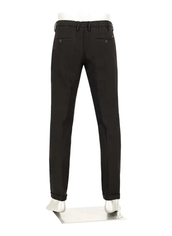 ALBERTO Flanell, Barista, Tapered Fit, Mikrofaser-Stretch, braun^ Hosen|Cosy