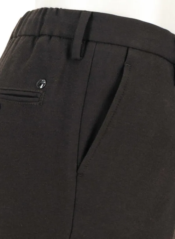 ALBERTO Flanell, Barista, Tapered Fit, Mikrofaser-Stretch, braun^ Hosen|Cosy