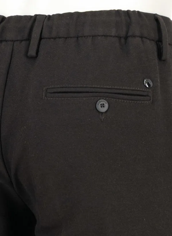 ALBERTO Flanell, Barista, Tapered Fit, Mikrofaser-Stretch, braun^ Hosen|Cosy