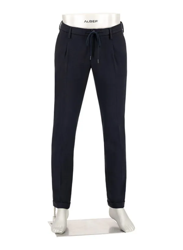 ALBERTO Flanell, Barista, Tapered Fit, Mikrofaser-Stretch, navy^ Hosen|Cosy