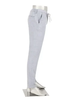 ALBERTO Flanell Herringbone, Jump, Slim Fit, Mikrofaser-Stretch, hellblau^ Hosen