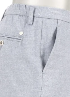 ALBERTO Flanell Herringbone, Jump, Slim Fit, Mikrofaser-Stretch, hellblau^ Hosen
