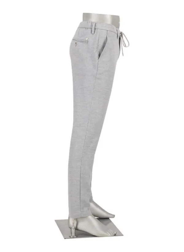 ALBERTO Flanell Herringbone, Jump, Slim Fit, Mikrofaser-Stretch, hellgrau^ Hosen