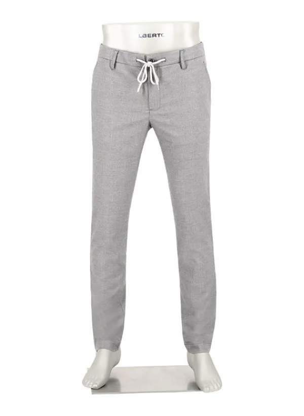 ALBERTO Flanell Herringbone, Jump, Slim Fit, Mikrofaser-Stretch, grau^ Hosen