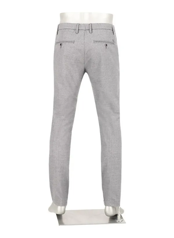 ALBERTO Flanell Herringbone, Jump, Slim Fit, Mikrofaser-Stretch, grau^ Hosen