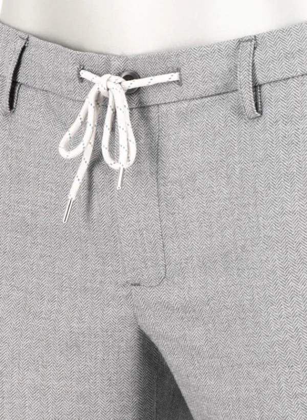 ALBERTO Flanell Herringbone, Jump, Slim Fit, Mikrofaser-Stretch, grau^ Hosen
