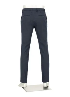 ALBERTO Flanell Herringbone, Jump, Slim Fit, Mikrofaser-Stretch, navy^ Hosen