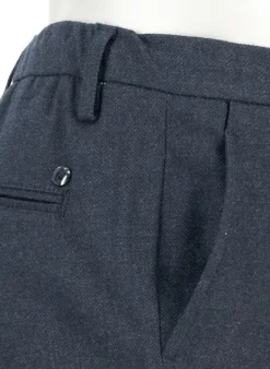 ALBERTO Flanell Herringbone, Jump, Slim Fit, Mikrofaser-Stretch, navy^ Hosen
