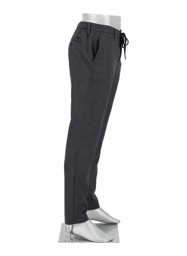 ALBERTO Flanell Look, Jump, Slim Fit, Mikrofaser, anthrazit meliert^ Hosen
