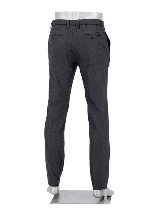 ALBERTO Flanell Look, Jump, Slim Fit, Mikrofaser, anthrazit meliert^ Hosen