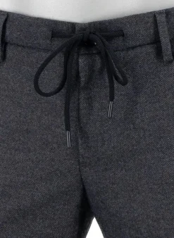 ALBERTO Flanell Look, Jump, Slim Fit, Mikrofaser, anthrazit meliert^ Hosen
