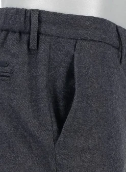 ALBERTO Flanell Look, Jump, Slim Fit, Mikrofaser, anthrazit meliert^ Hosen