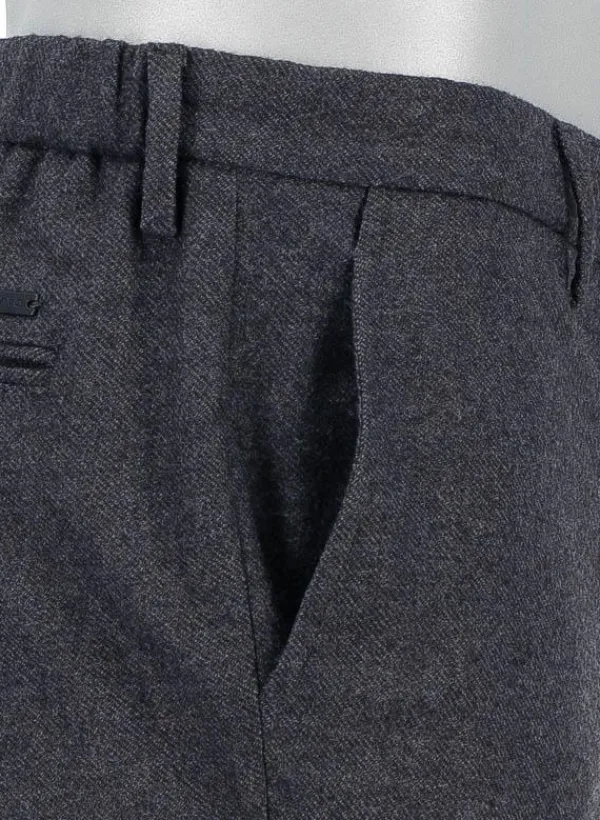ALBERTO Flanell Look, Jump, Slim Fit, Mikrofaser, anthrazit meliert^ Hosen
