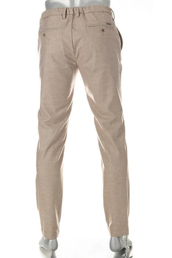 ALBERTO Flanell Look, Jump, Slim Fit, Mikrofaser, beige meliert^ Cosy|Dressy
