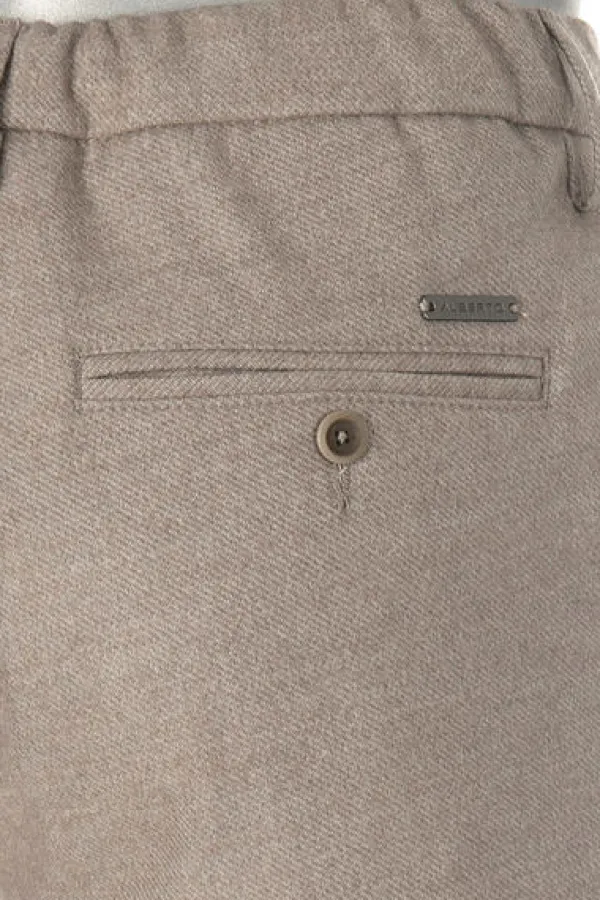 ALBERTO Flanell Look, Jump, Slim Fit, Mikrofaser, beige meliert^ Cosy|Dressy