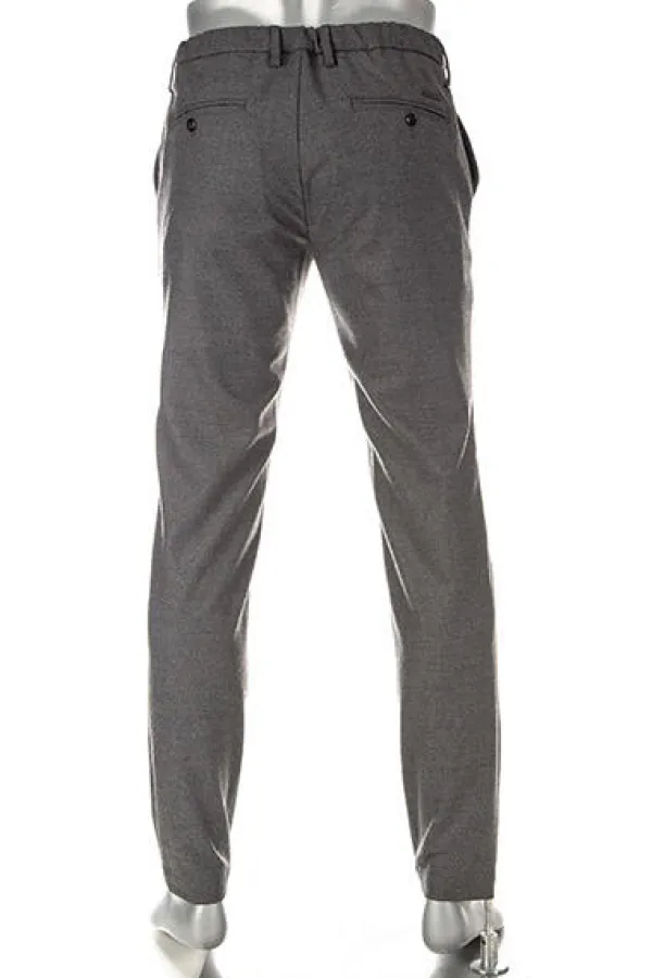ALBERTO Flanell Look, Jump, Slim Fit, Mikrofaser, grau meliert^ Cosy|Dressy