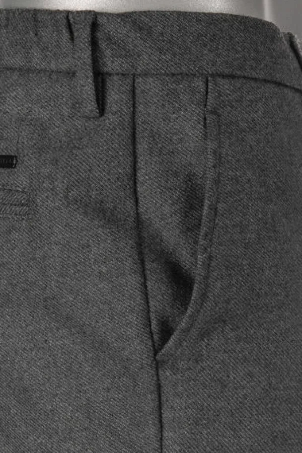 ALBERTO Flanell Look, Jump, Slim Fit, Mikrofaser, grau meliert^ Cosy|Dressy