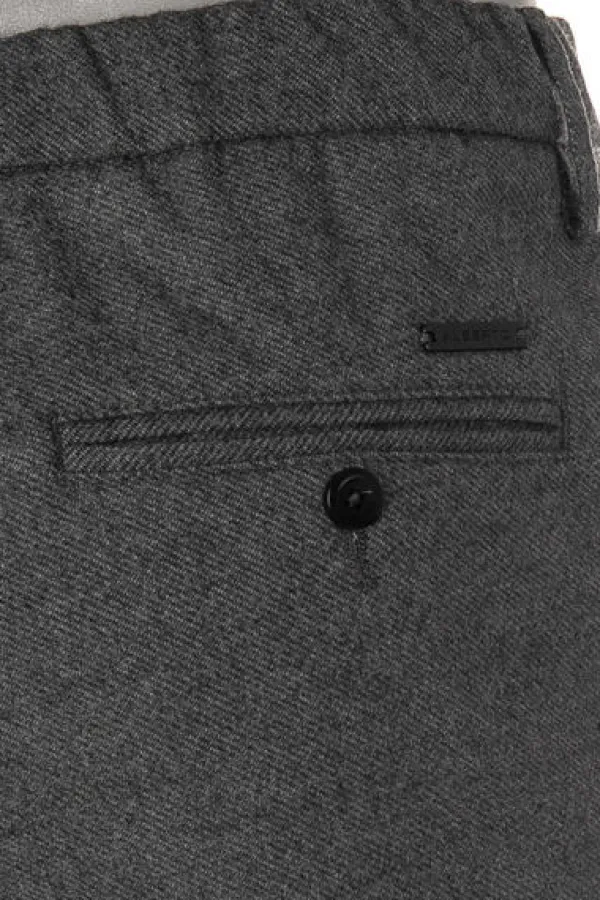 ALBERTO Flanell Look, Jump, Slim Fit, Mikrofaser, grau meliert^ Cosy|Dressy