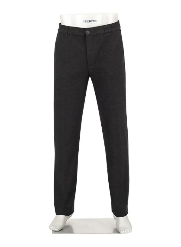 ALBERTO Flanell, Luis, Wide Fit, Mikrofaser-Stretch, anthrazit^ Hosen|Cosy