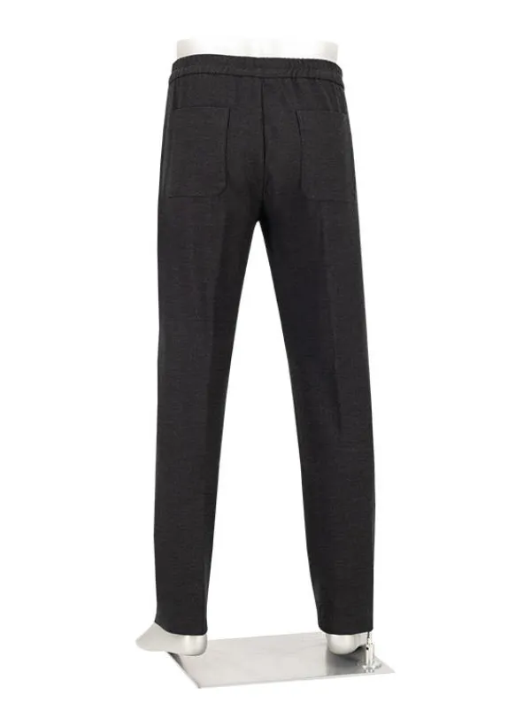 ALBERTO Flanell, Luis, Wide Fit, Mikrofaser-Stretch, anthrazit^ Hosen|Cosy