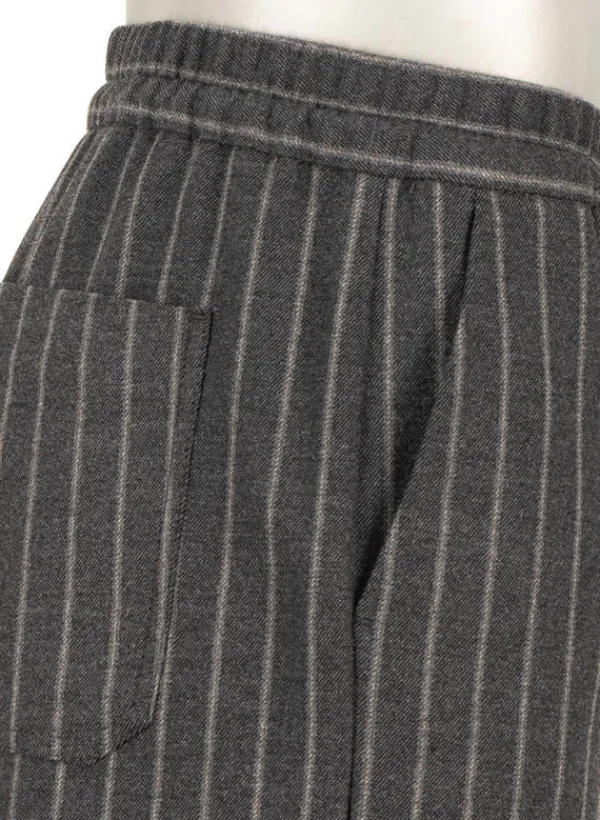 ALBERTO Flanell Stipe, Luis-GU-GT, Wide Fit, Mikofaser-Stretch, dunkelgrau gestreift^ Hosen|Cosy