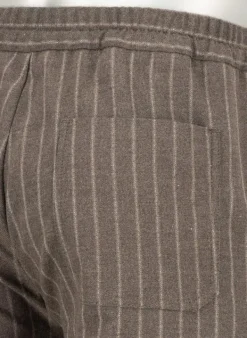 ALBERTO Flanell Stipe, Luis-GU-GT, Wide Fit, Mikofaser-Stretch, braun gestreift^ Hosen|Cosy