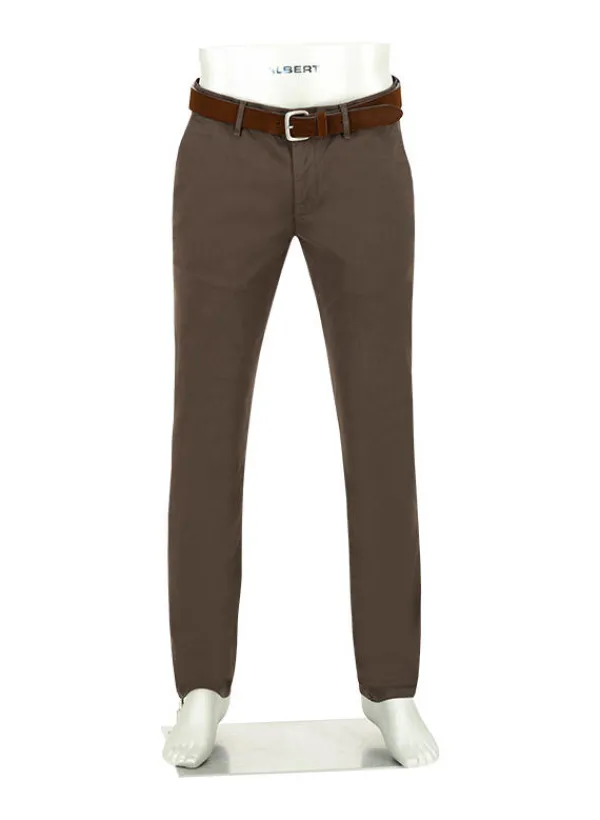 ALBERTO Gabardine, Lou, Regular Fit, Baumwoll-Stretch, dunkelbraun^ Chino|Hosen