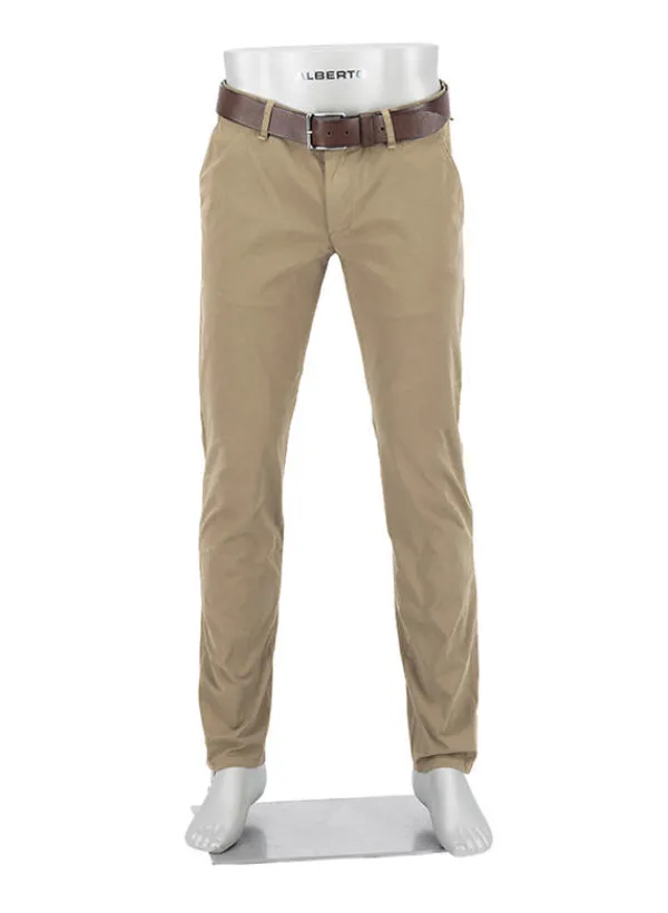 ALBERTO Gabardine, Lou, Regular Fit, Baumwoll-Stretch, dunkelbeige^ Chino|Hosen