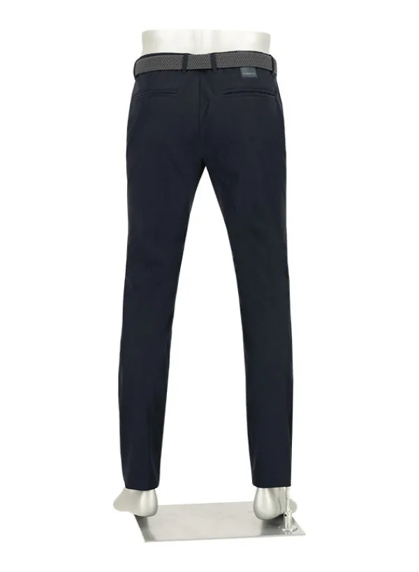 ALBERTO Golfhose Ian, Slim Fit, Mikrofaser atmungsaktiv, navy gemustert^ Hosen|Hosen