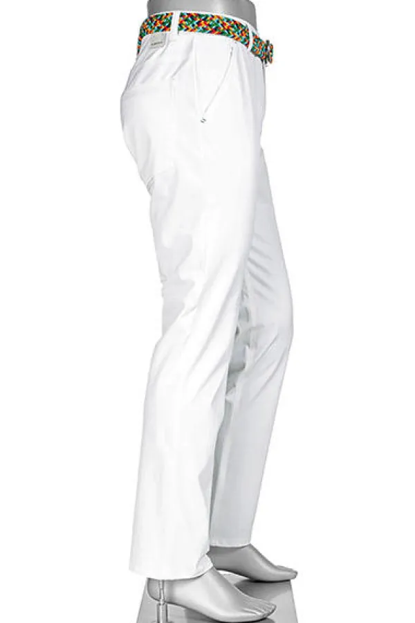 ALBERTO Golfhose Pro, Modern Fit, 3xDry® Cooler, weiß^ Alles Weiss|Chino