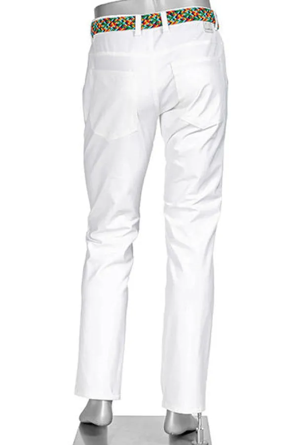 ALBERTO Golfhose Pro, Modern Fit, 3xDry® Cooler, weiß^ Alles Weiss|Chino