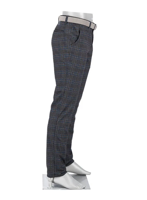 ALBERTO Golfhose Rookie, Regular Fit, Jersey, graublau-braun kariert^ Hosen|Hosen
