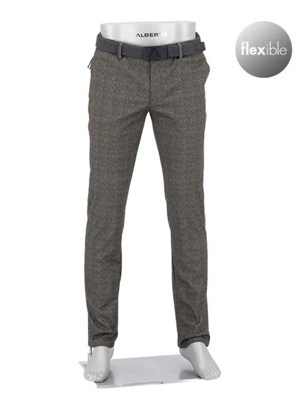 ALBERTO Golfhose Rookie, Regular Fit, Jersey, graubraun kariert^ Hosen|Hosen