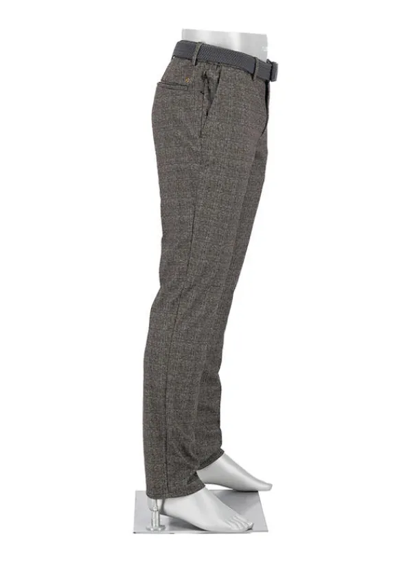 ALBERTO Golfhose Rookie, Regular Fit, Jersey, graubraun kariert^ Hosen|Hosen