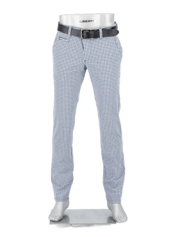 ALBERTO Golfhose Rookie, Regular Fit, Revolutional®, blau-weiß kariert^ Hosen|Hosen