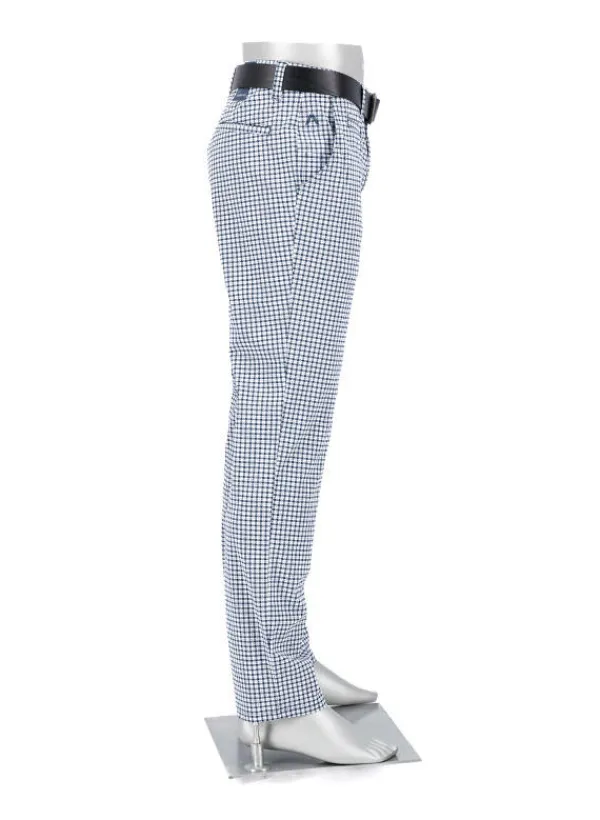 ALBERTO Golfhose Rookie, Regular Fit, Revolutional®, blau-weiß kariert^ Hosen|Hosen