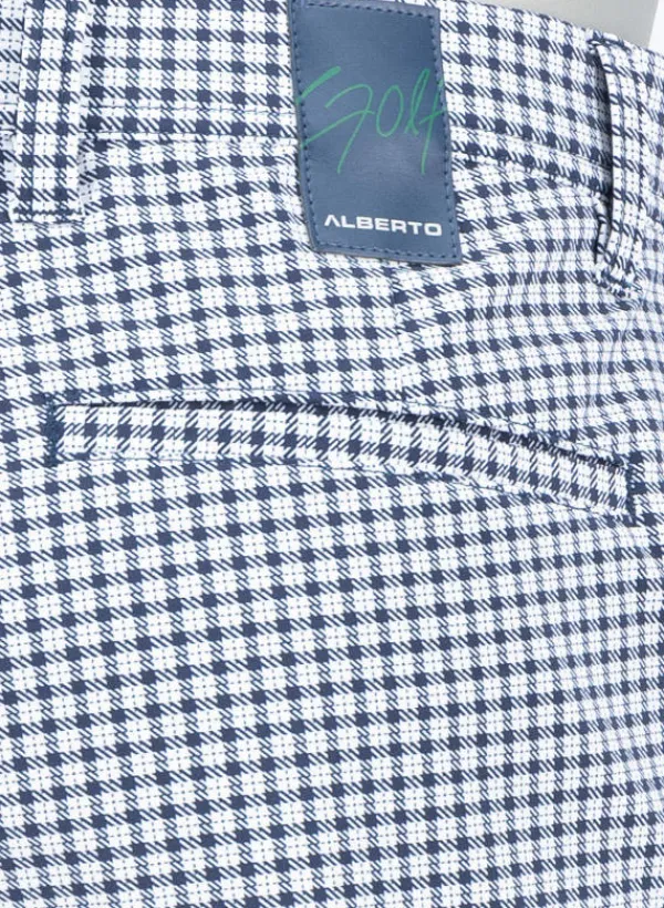 ALBERTO Golfhose Rookie, Regular Fit, Revolutional®, blau-weiß kariert^ Hosen|Hosen