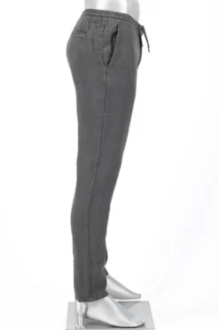 ALBERTO Hose House, Reines Leinen, dunkelgrau^ Smart Cotton|Hosen