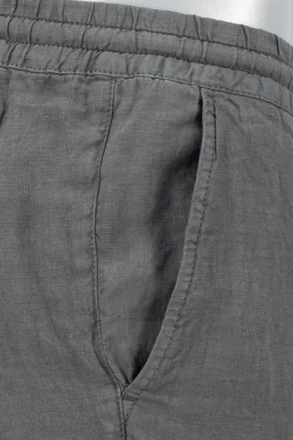 ALBERTO Hose House, Reines Leinen, dunkelgrau^ Smart Cotton|Hosen
