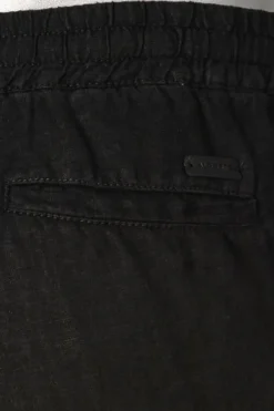 ALBERTO Hose House, Reines Leinen, schwarz^ Smart Cotton|Hosen