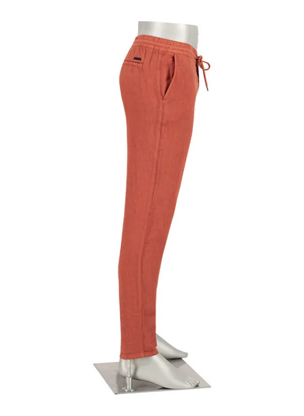 ALBERTO Hose House, Reines Leinen, rost^ Smart Cotton|Hosen