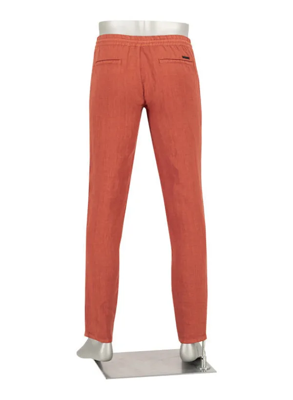 ALBERTO Hose House, Reines Leinen, rost^ Smart Cotton|Hosen