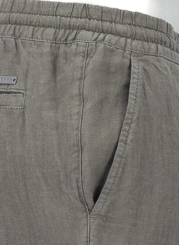 ALBERTO Hose House, Reines Leinen, graubraun^ Smart Cotton|Hosen