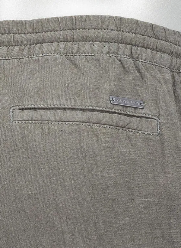 ALBERTO Hose House, Reines Leinen, graubraun^ Smart Cotton|Hosen