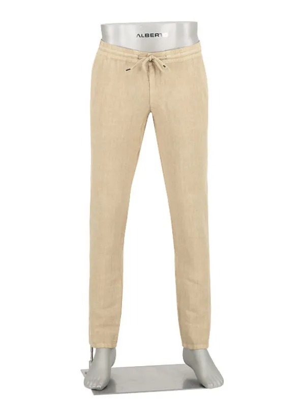 ALBERTO Hose House, Reines Leinen, beige^ Smart Cotton|Hosen
