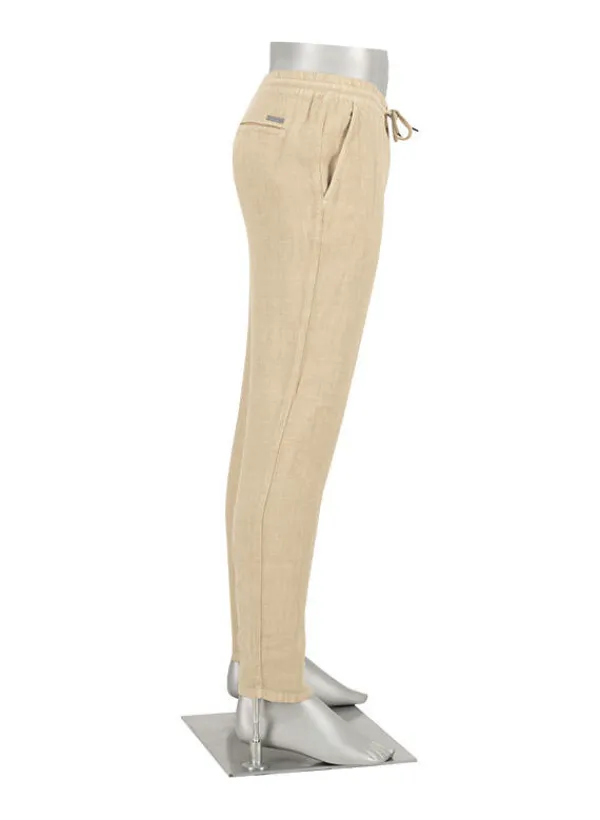 ALBERTO Hose House, Reines Leinen, beige^ Smart Cotton|Hosen