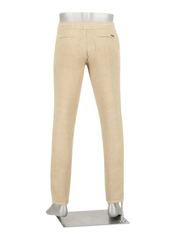 ALBERTO Hose House, Reines Leinen, beige^ Smart Cotton|Hosen