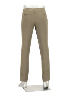 ALBERTO Hose House, Reines Leinen, militärgrün^ Smart Cotton|Hosen
