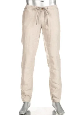 ALBERTO Hose House, Reines Leinen, sand^ Smart Cotton|Hosen
